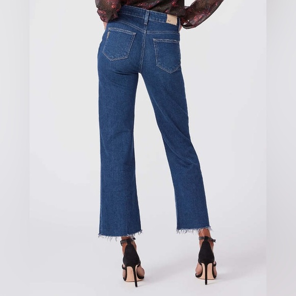 PAIGE Leenah Ankle straight leg jeans in “Gracie Lou” dark wash - Picture 6 of 11